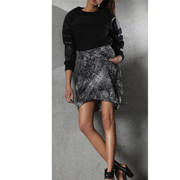 NWT NEW Diesel Funky MO-O-DOTTIE Skirt S Small Drawstring Abstract Splatter. - Picture 5 of 8